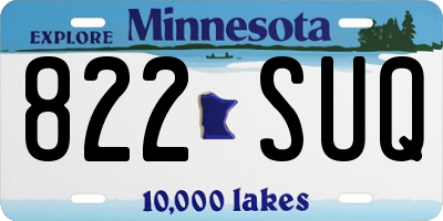 MN license plate 822SUQ