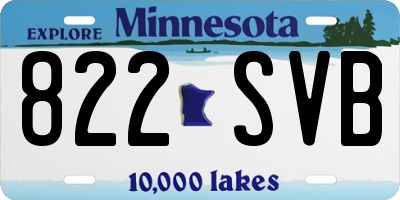 MN license plate 822SVB