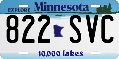 MN license plate 822SVC