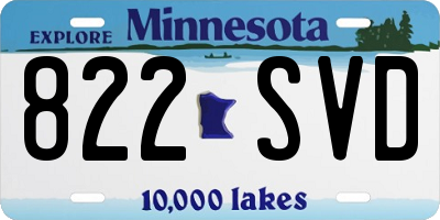 MN license plate 822SVD
