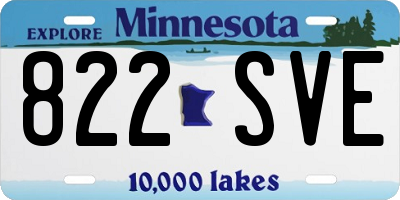 MN license plate 822SVE
