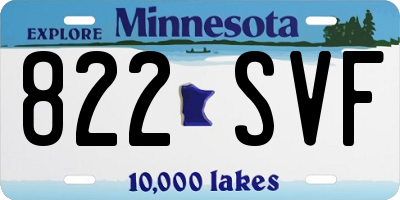 MN license plate 822SVF