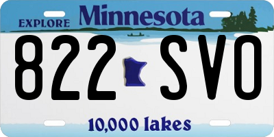 MN license plate 822SVO