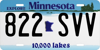 MN license plate 822SVV