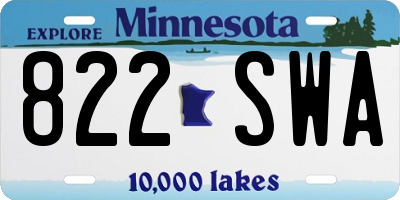 MN license plate 822SWA