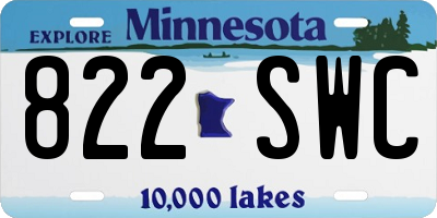 MN license plate 822SWC