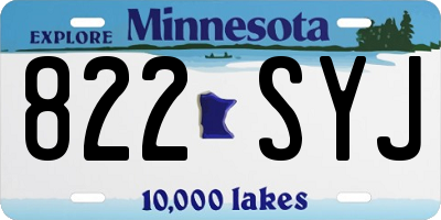 MN license plate 822SYJ
