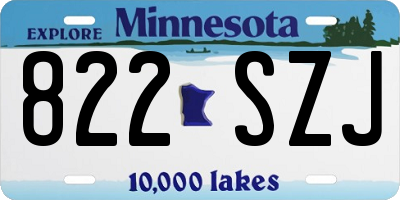 MN license plate 822SZJ