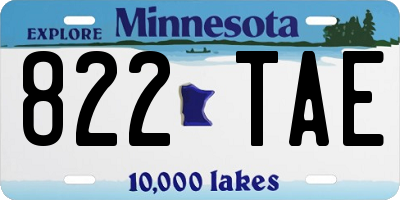 MN license plate 822TAE