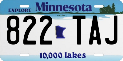 MN license plate 822TAJ