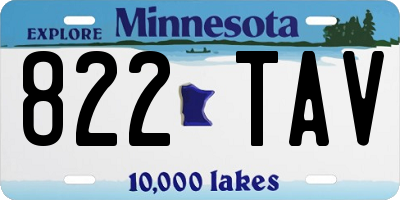 MN license plate 822TAV
