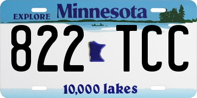 MN license plate 822TCC