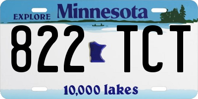 MN license plate 822TCT