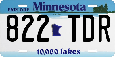 MN license plate 822TDR