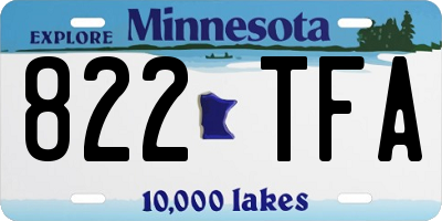 MN license plate 822TFA