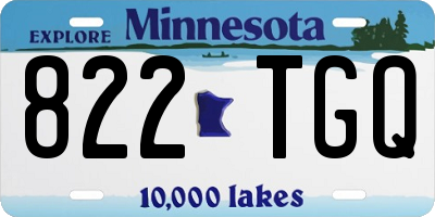 MN license plate 822TGQ