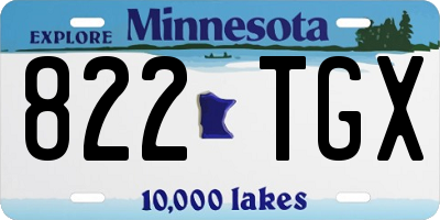 MN license plate 822TGX
