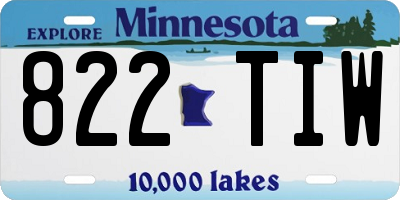 MN license plate 822TIW