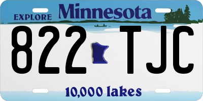 MN license plate 822TJC