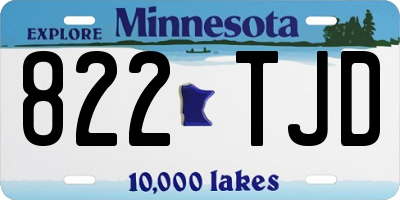 MN license plate 822TJD