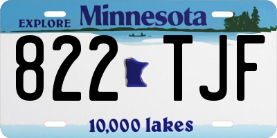 MN license plate 822TJF