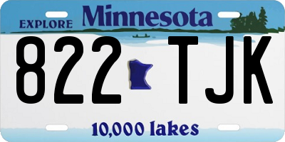 MN license plate 822TJK
