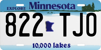 MN license plate 822TJO