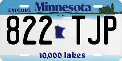 MN license plate 822TJP
