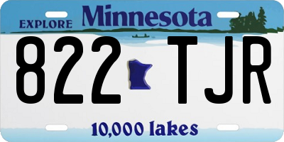 MN license plate 822TJR