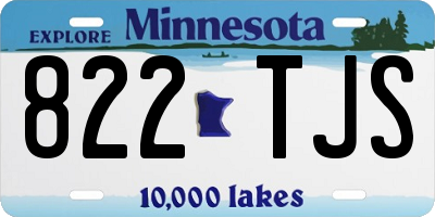 MN license plate 822TJS
