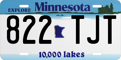 MN license plate 822TJT