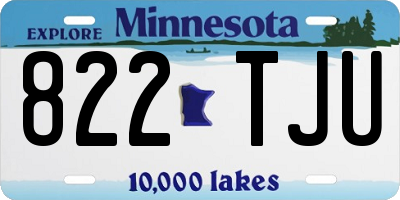 MN license plate 822TJU