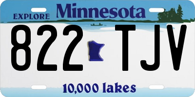 MN license plate 822TJV