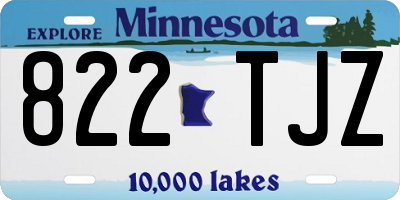 MN license plate 822TJZ