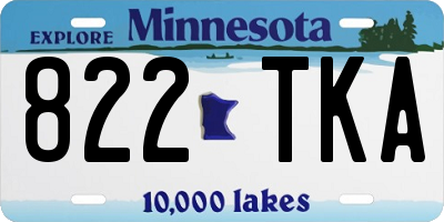 MN license plate 822TKA