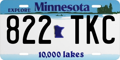 MN license plate 822TKC