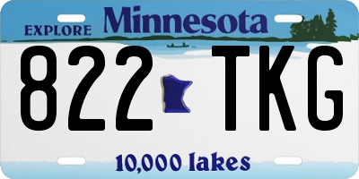 MN license plate 822TKG