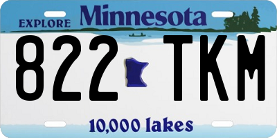 MN license plate 822TKM