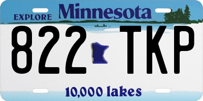 MN license plate 822TKP