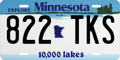 MN license plate 822TKS
