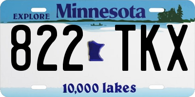 MN license plate 822TKX