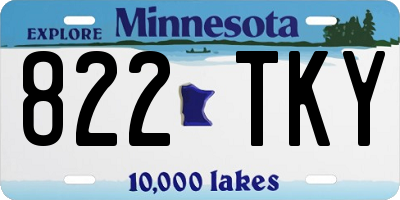 MN license plate 822TKY