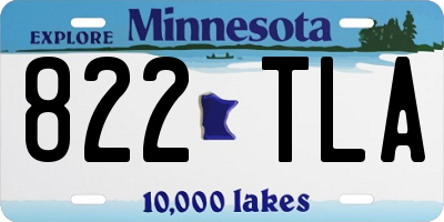 MN license plate 822TLA