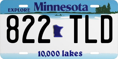 MN license plate 822TLD