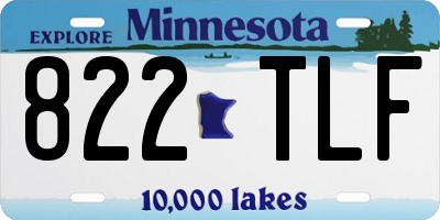 MN license plate 822TLF