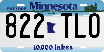 MN license plate 822TLO