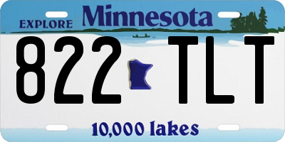 MN license plate 822TLT