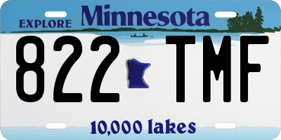 MN license plate 822TMF