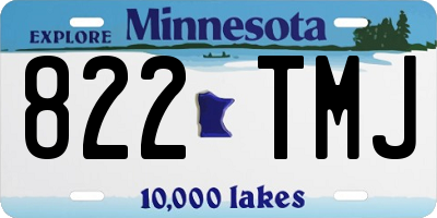 MN license plate 822TMJ