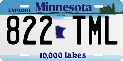 MN license plate 822TML